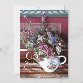 Convite de Aniversário de Casamento de 65 Anos - C