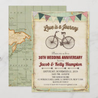 Convite de Aniversário de Casamento de Bicicleta A