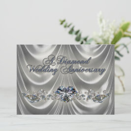 Convite de Aniversário de Casamento de Diamante