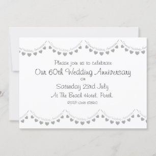 Convite de Aniversário de Casamento de Diamante Mo