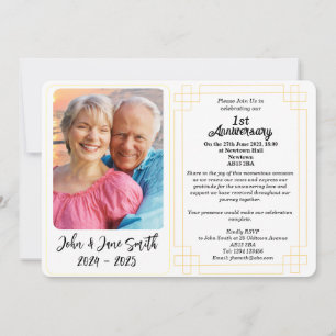 Convite de Aniversário de Casamento de Papel Perso