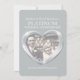 Convite de aniversário de casamento de platina com