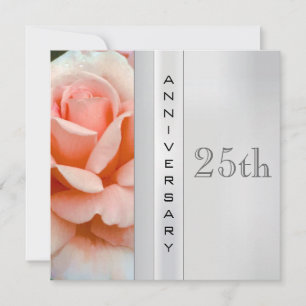 Convite de Aniversário de Casamento de Prata Tea R