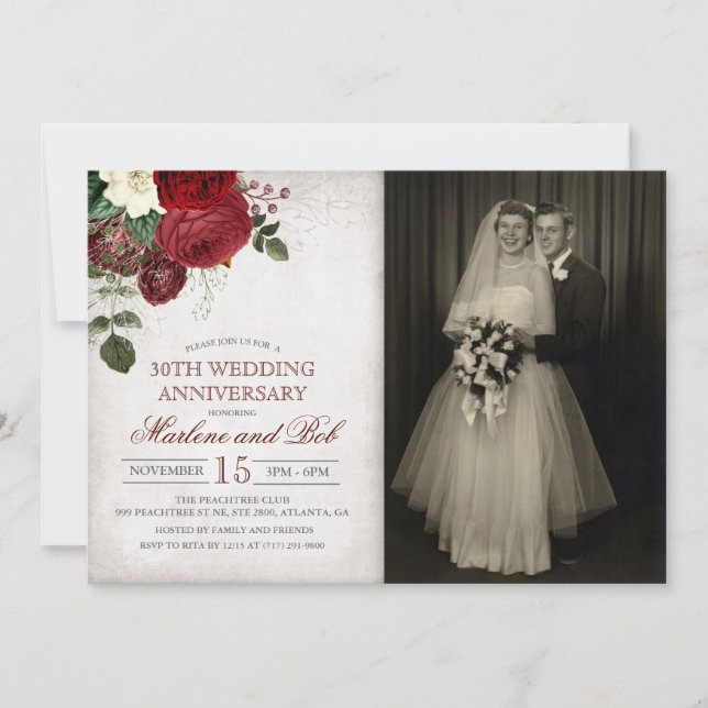 CONVITE DE ANIVERSÁRIO DE CASAMENTO DE QUALQUER AN (Frente)