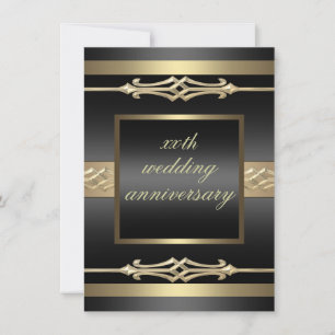 Convite de aniversário de casamento Elegante Doura