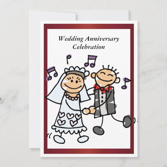 Convite de Aniversário de Casamento Engraçado (Frente)