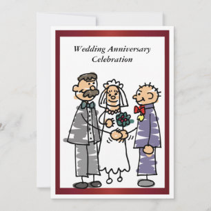 Convite de Aniversário de Casamento Engraçado