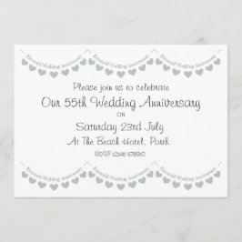 Convite de Aniversário de Casamento Esmeralda Mode