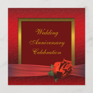 Convite de Aniversário de Casamento Luxuoso