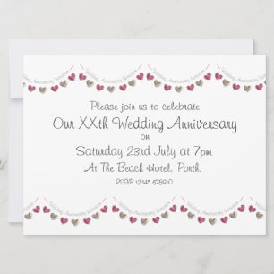 Convite de aniversário de casamento para o parto d