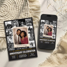 Convite de Aniversário de Casamento Personalizado,