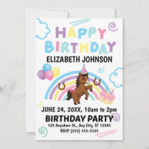 Convite de Aniversário de Cavalo