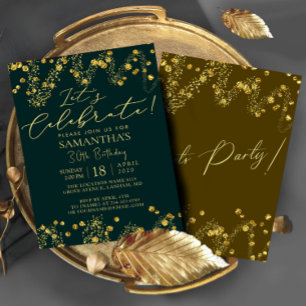 Convite de aniversário de Celebração de Confetti