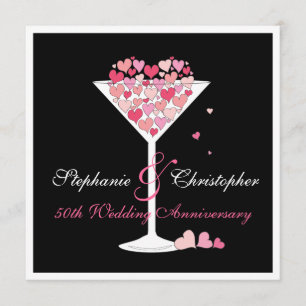 Convite de Aniversário de Celebração de Corações