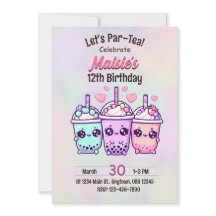Convite de aniversário de Chá