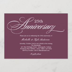 Convite de Aniversário de Charming Script - Roxo