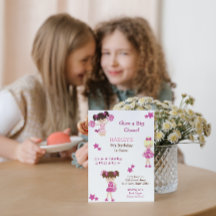 Convite de aniversário de cheerleader