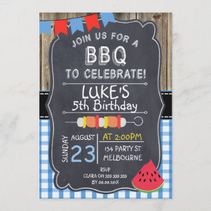 Convite de aniversário de CHURRASCO
