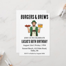 convite de aniversário de churrasco de cerveja