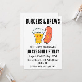 convite de aniversário de churrasco de cerveja