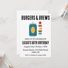 convite de aniversário de churrasco de cerveja