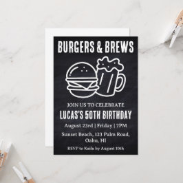 convite de aniversário de churrasco de cerveja
