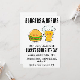 convite de aniversário de churrasco de cerveja