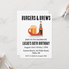 convite de aniversário de churrasco de cerveja
