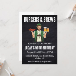 convite de aniversário de churrasco de cerveja