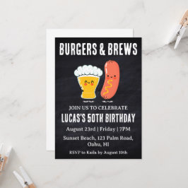 convite de aniversário de churrasco de cerveja
