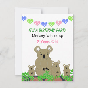 Convite de Aniversário de Coala