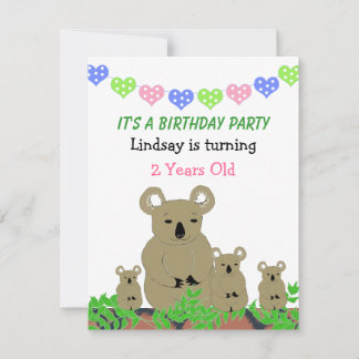 Convite de Aniversário de Coala