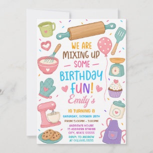 Convite de Aniversário de Confeitaria Personalizad