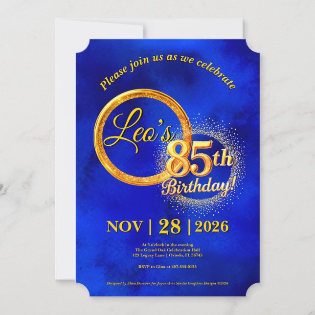 Convite de Aniversário de Conquista (Frente)