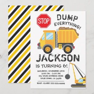 Convite de aniversário de construção