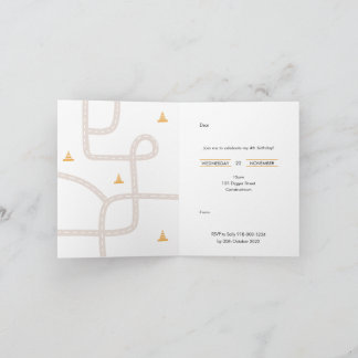 Convite de aniversário de construção