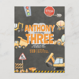 Convite de Aniversário de Construção