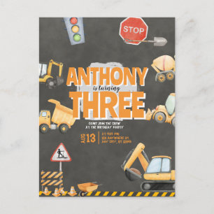 Convite de Aniversário de Construção