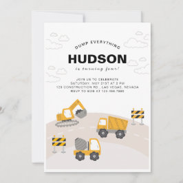 Convite de aniversário de Construção