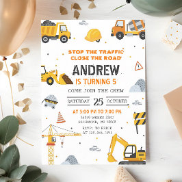 Convite de Aniversário de Construção Moderna
