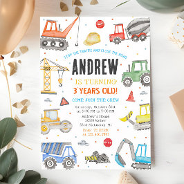 Convite de Aniversário de Construção Moderna