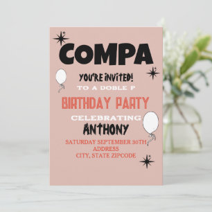 Convite de aniversário de convite do Peso Pluma
