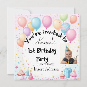 Convite de Aniversário de criança Personalizado   