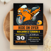 Convite de Aniversário de Crianças de Corrida de M