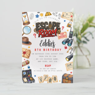 Convite de Aniversário de Crianças para Escape Roo