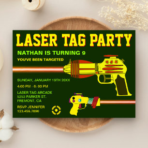 Convite de Aniversário de Crianças para Laser Tag