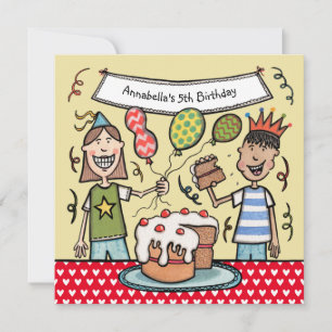 Convite de aniversário de Crianças Personalizadas