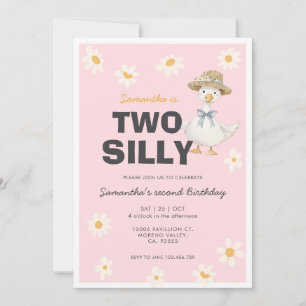 Convite de Aniversário de Daisy com Dois Gansos Bo