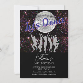 Convite de aniversário de Dança de vamos