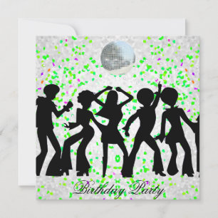Convite de Aniversário de Dança Disco